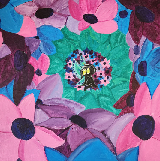 Fairy in a Flower Bush